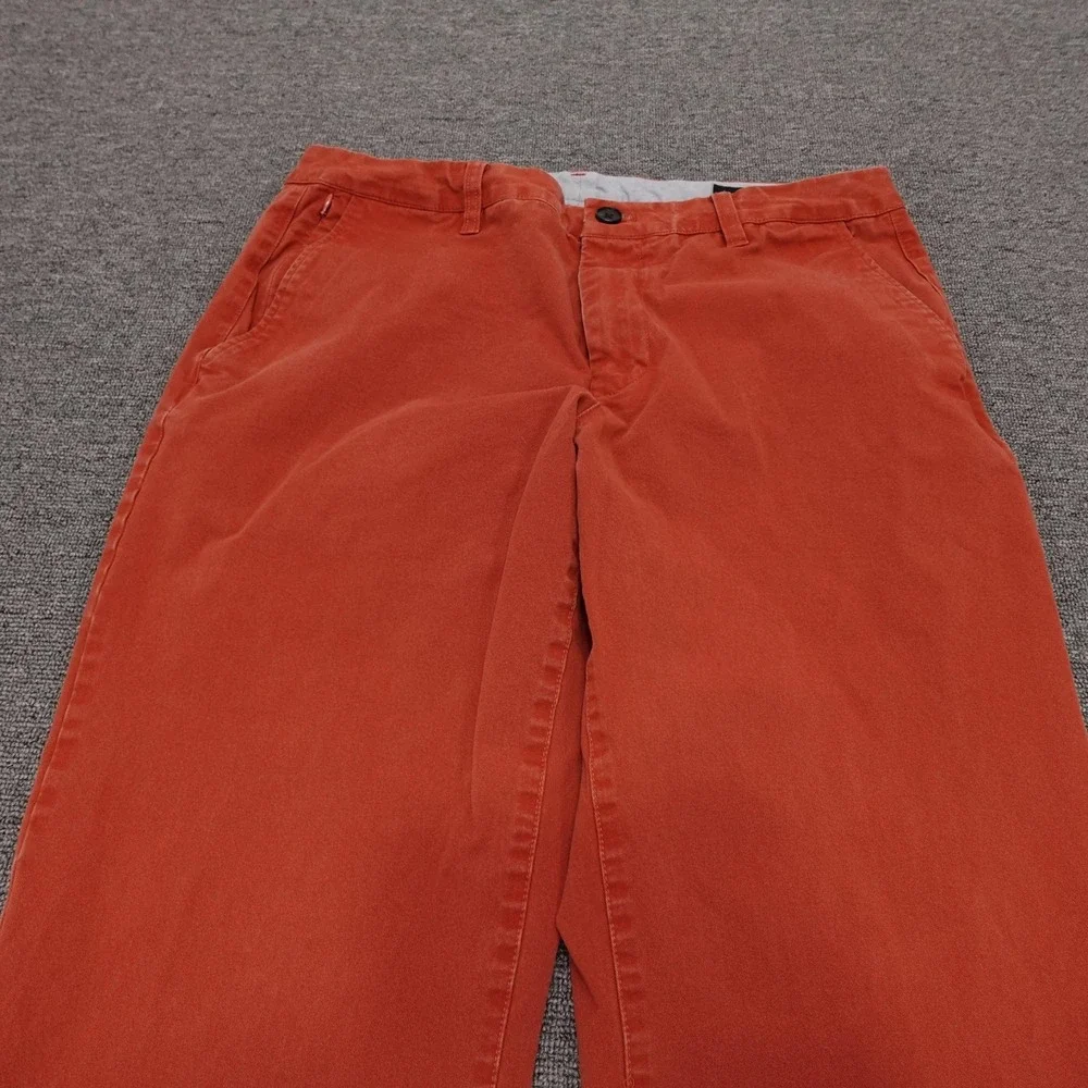 Bonobos Pants Mens 34x28 Orange Stretch Chino Straight Leg Casual Cotton
